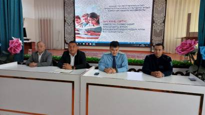 Отырар аудандық прокуратурасының тапсырмасына сәйкес  01.10.2025 жылы Отырар аудандық прокуратурасының прокуроры Бахадур Еркебұлан, Отырар АПБ  ЮПТ инспекторы, полиция лейтенанты Сержан Мерей және Отырар аудандық білім бөлімінің тәрбие жұмыстары жөніндегі